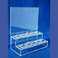 ANILLOS&nbsp; para 10 und. del BJ 900 en 2 alturas con porta cartel A-5<br>Medidas: 210 x 106 x 80 mm<br>